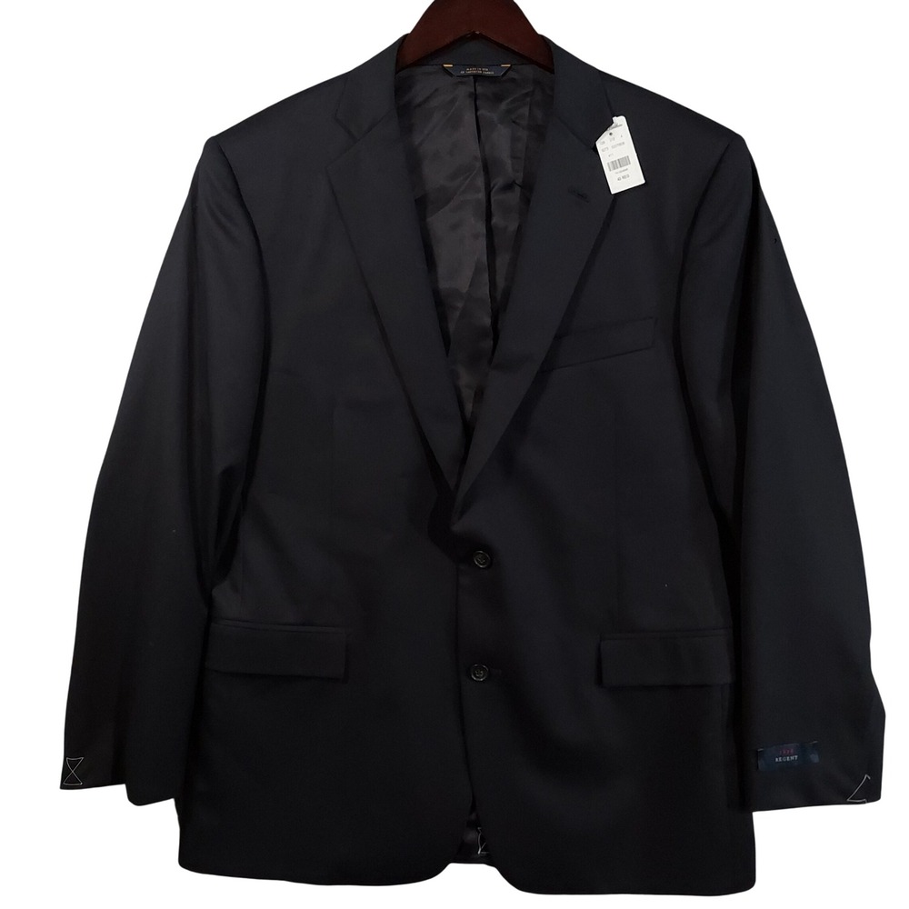 Brooks Brothers Blazer Mens 43 Reg Navy Blue 1818 Regent Estrato Wool Sport Coat